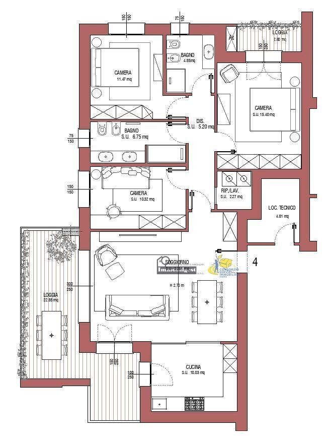 QUADRILOCALE  02.JPG - Quadrilocale Via Nicola Calipari 13, Parma - foto 1