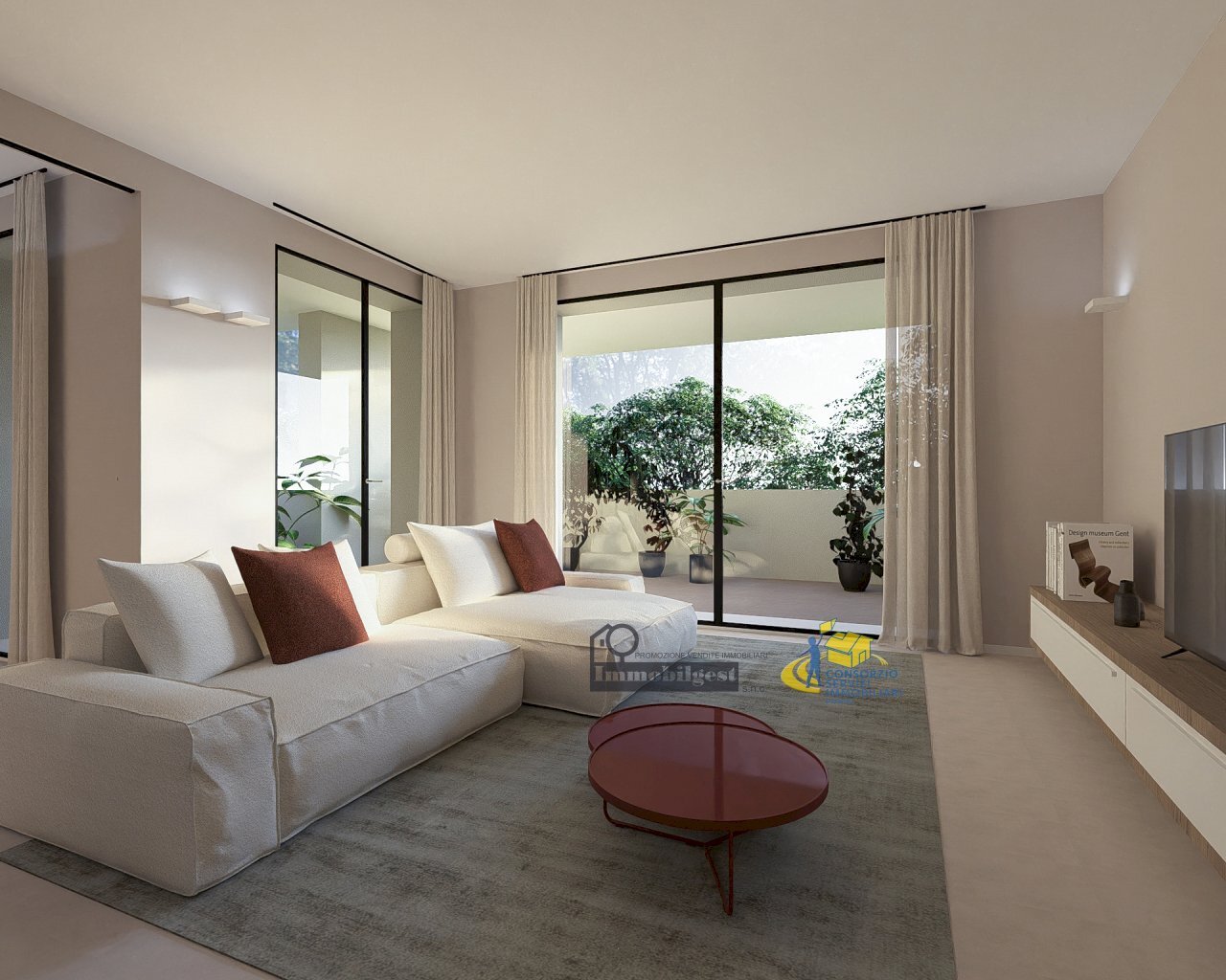 QUADRILOCALE giorno_living 02.jpg - Quadrilocale Via Nicola Calipari 13, Parma - foto 3