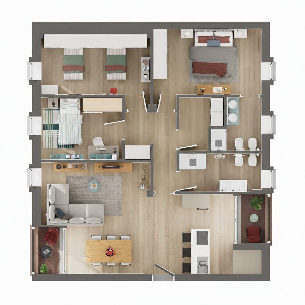 QQ B001.png - Four-room apartment Via Montello, trav. Interna, Brescia - floor plans 1