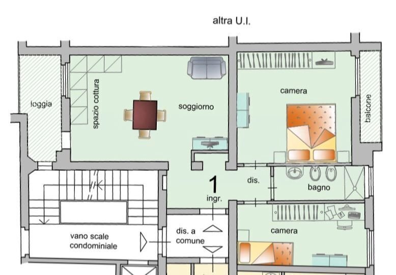 Plan app 1.jpeg - Trilocale Via di Novoli, Firenze (zona Santa Maria Novella) - planimetria 1