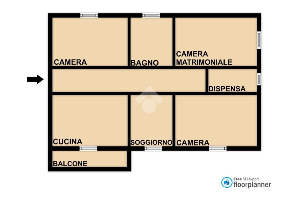 Villa Via Tomaso Cassissa, Serra Riccò - planimetria 1