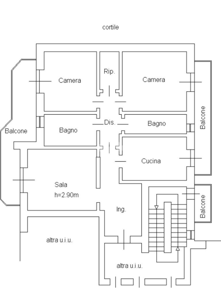 Four-room apartment Via Tagliamento, Santhià - floor plans 1