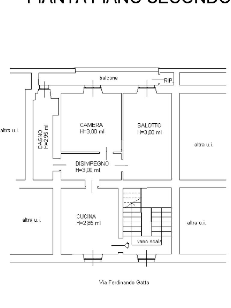 Trilocale Via Ferdinando Gatta, Buttigliera Alta - planimetria 1