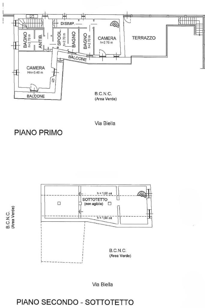 Villa Via Cossavella, Bollengo - floor plans 1