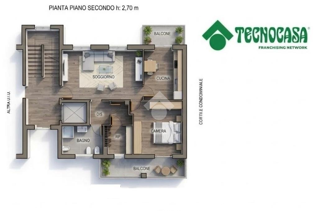 Three-room apartment Via ungaretti, Gassino Torinese - floor plans 1