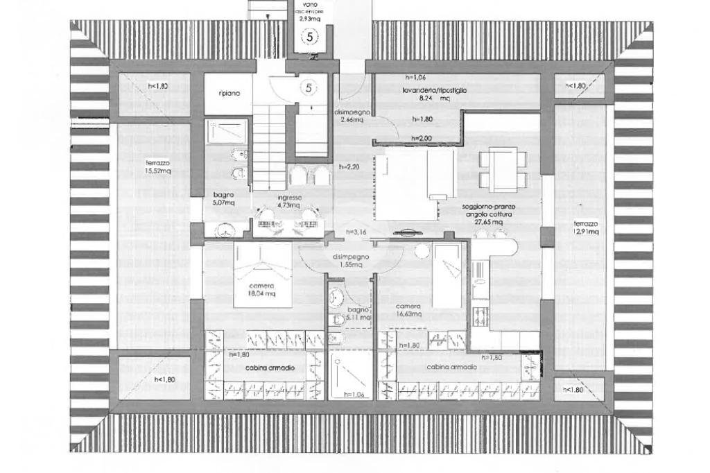 Trilocale Via Arno, San Mauro Pascoli - planimetria 1