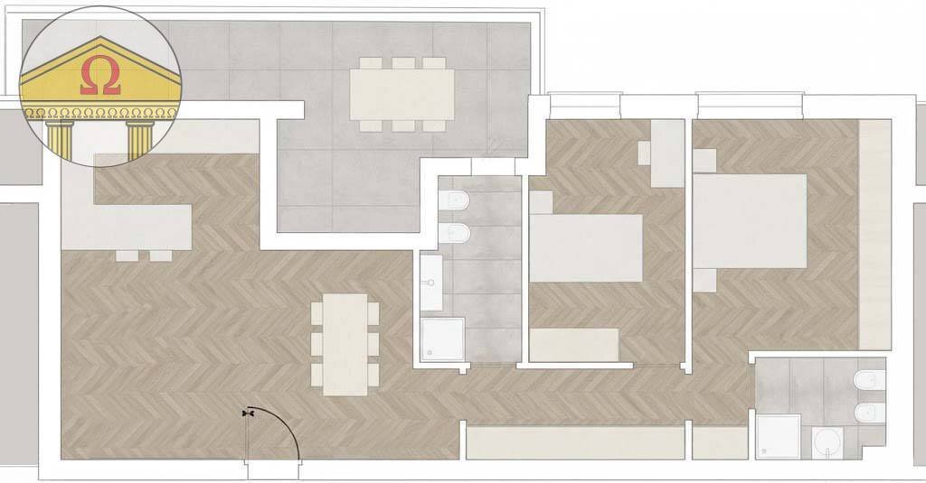 Foto 4 - Three-room apartment Treviso - floor plans 1