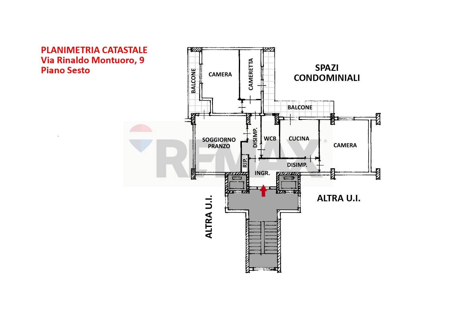 Pianta 2D - Appartamento Via Rinaldo Montuoro
 
9, Palermo - planimetria 1