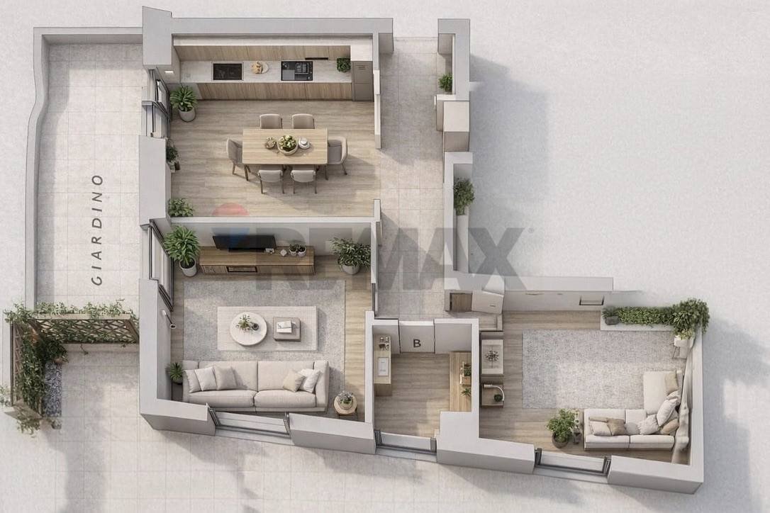 Pianta 3D - Quadrilocale Via Alba
 
4, Roma - planimetria 1