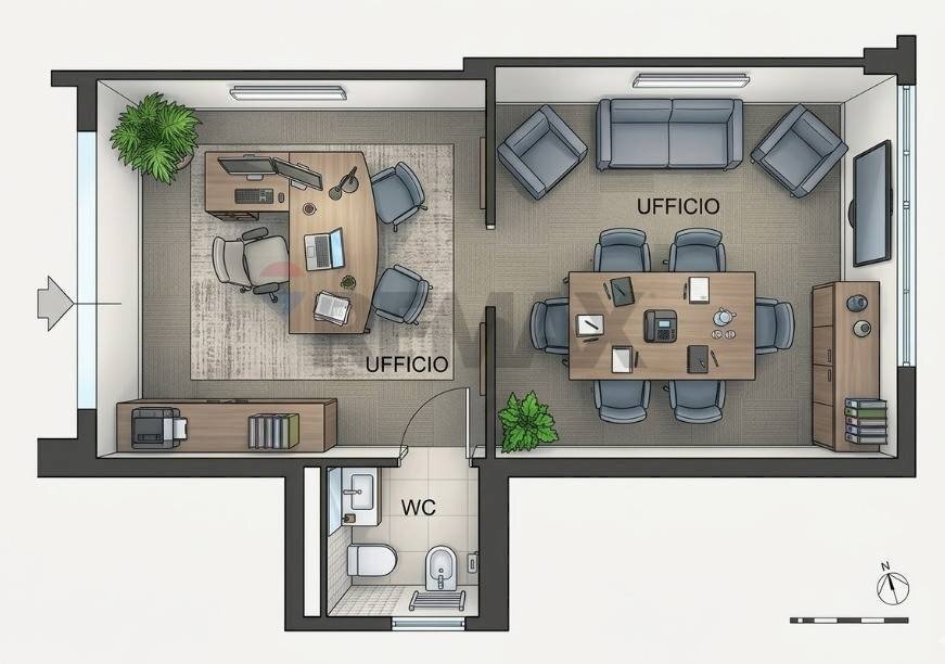 Pianta 3D - Office via di colle vecchio
 
1, Nettuno - photo 1