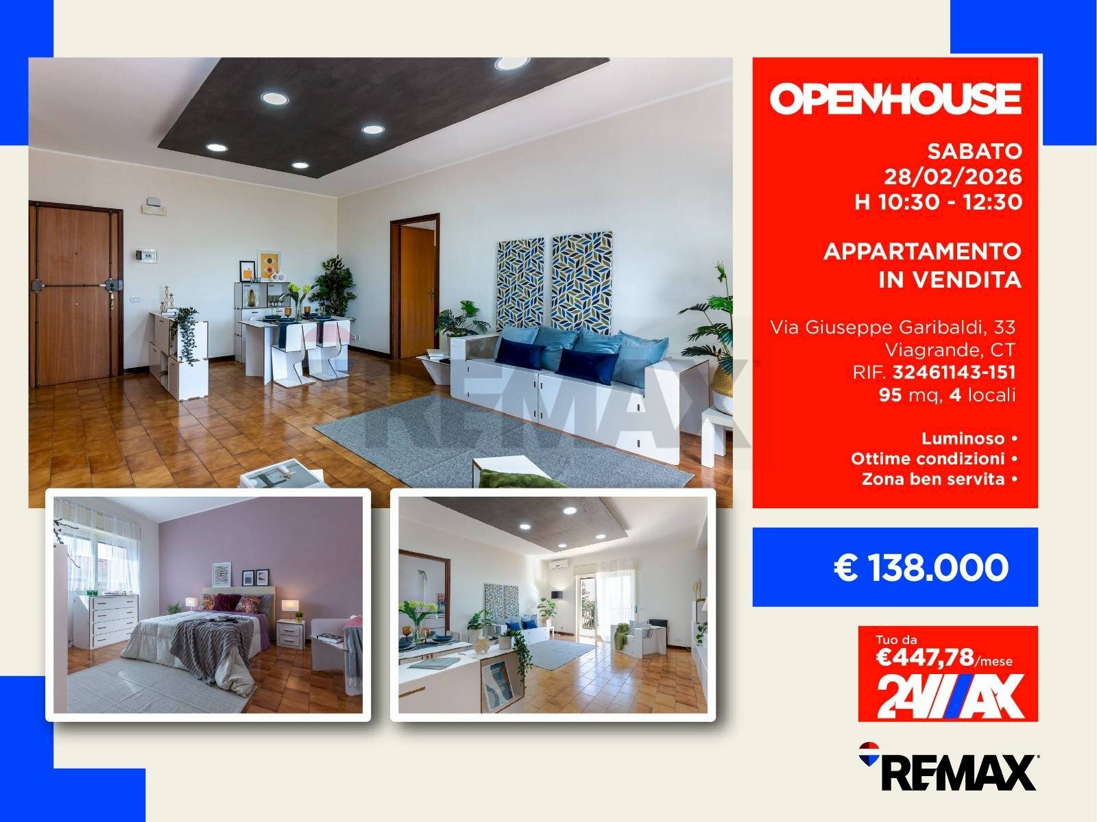 Pianta 3D - Quadrilocale via giuseppe garibaldi
 
33, Viagrande - foto 1