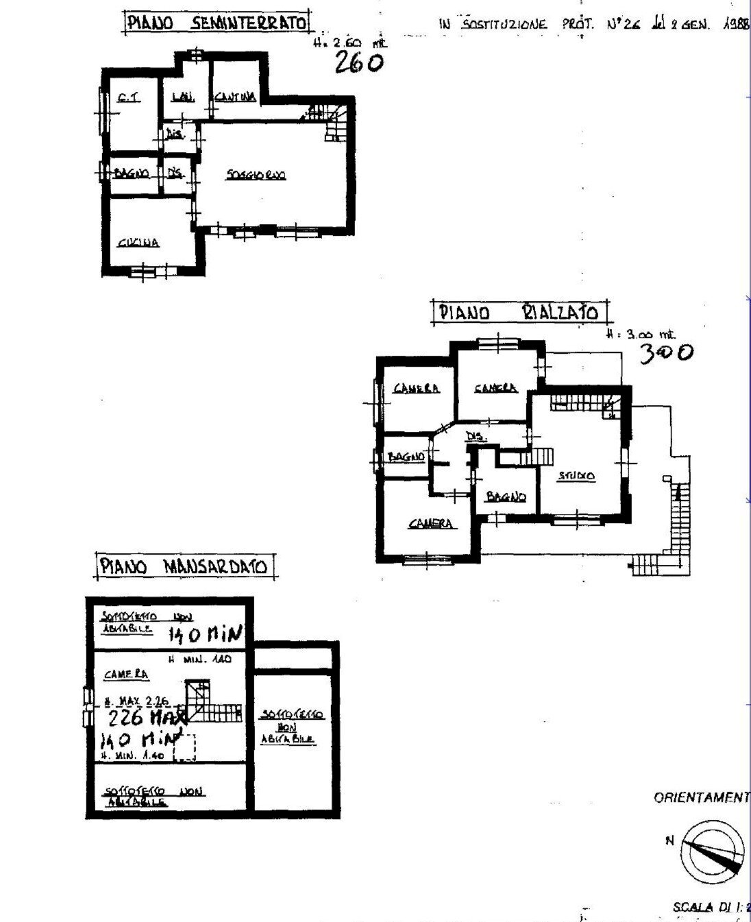 Foto 35 - Villa via Solairano, Pino Torinese - planimetria 1