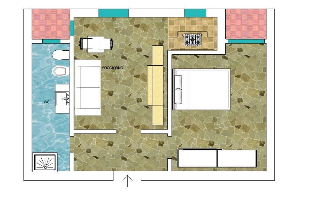 Foto 30 - Bilocale via Govone
 
68, Milano - planimetria 1
