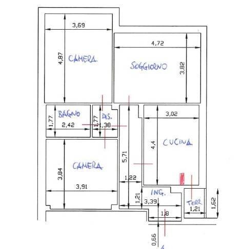 Foto 27 - Four-room apartment Via Della Bastia
 
1, Livorno - floor plans 1