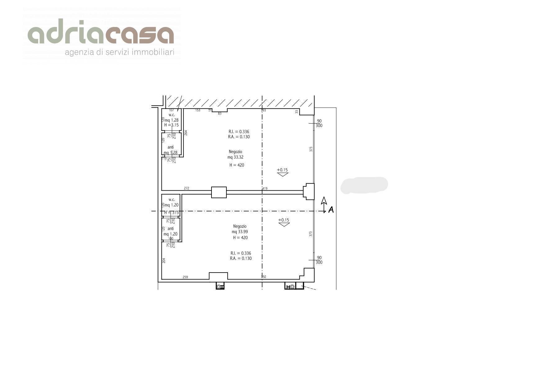 Foto 1 - Locale Commerciale Viale Ceccarini, Riccione - planimetria 1