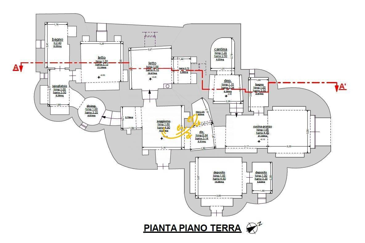 Foto 30 - Baita Contrada Cappelluzzo, Ostuni - planimetria 1