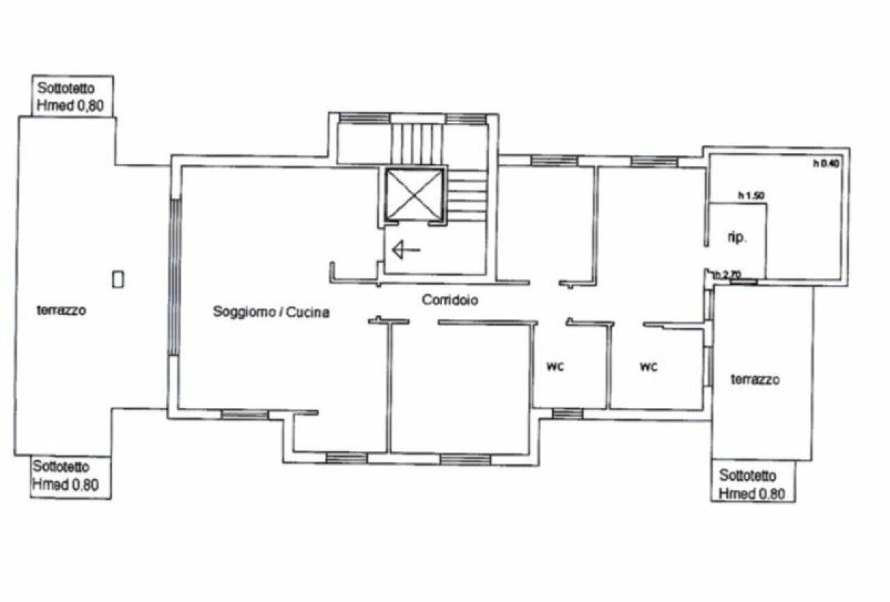 Attico via Gerolamo Frescobaldi, 8, Latina - planimetria 1