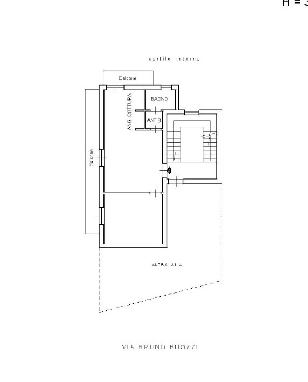 Bilocale via Bruno Buozzi, 17, Bari - planimetria 1