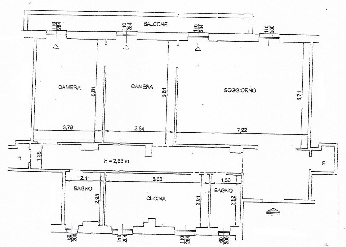 Appartamento Genova (zona Sampierdarena) - planimetria 1