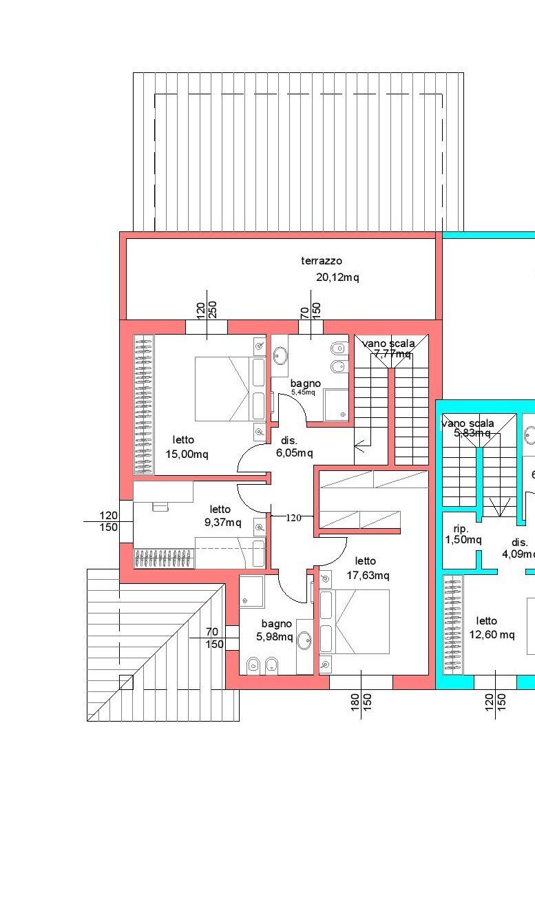 planimetria piano terra - Casa indipendente Via R. Luxemburg, Imola - planimetria 1