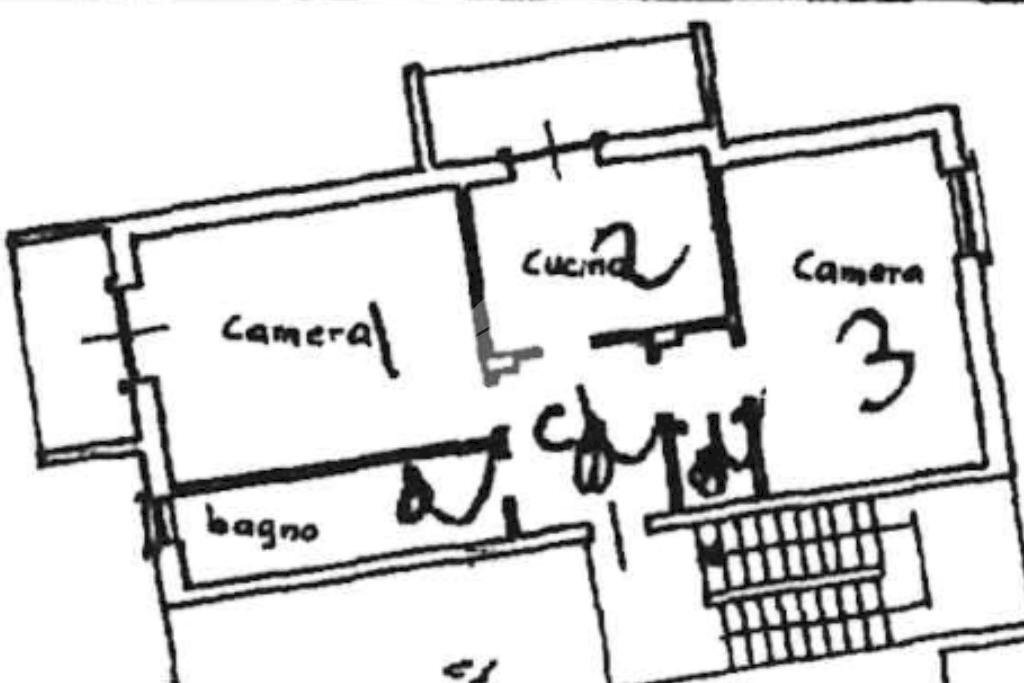 Trilocale Via Bosio, Airasca - planimetria 1