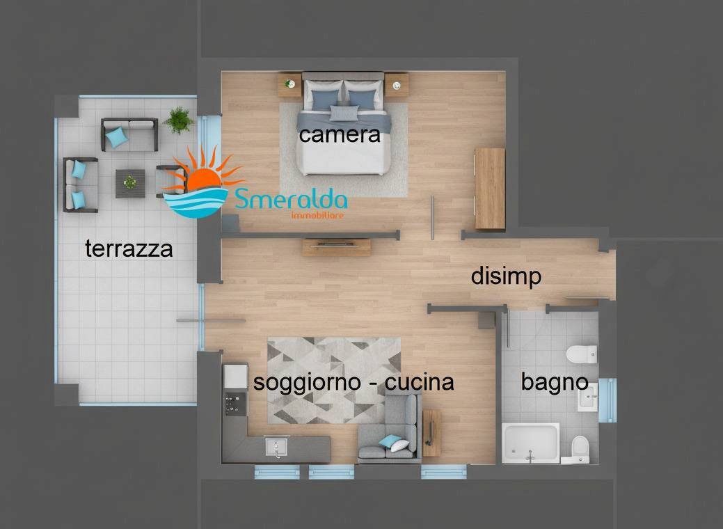 Foto 21 - Bilocale VIA LATINA
 
8, Olbia - planimetria 1