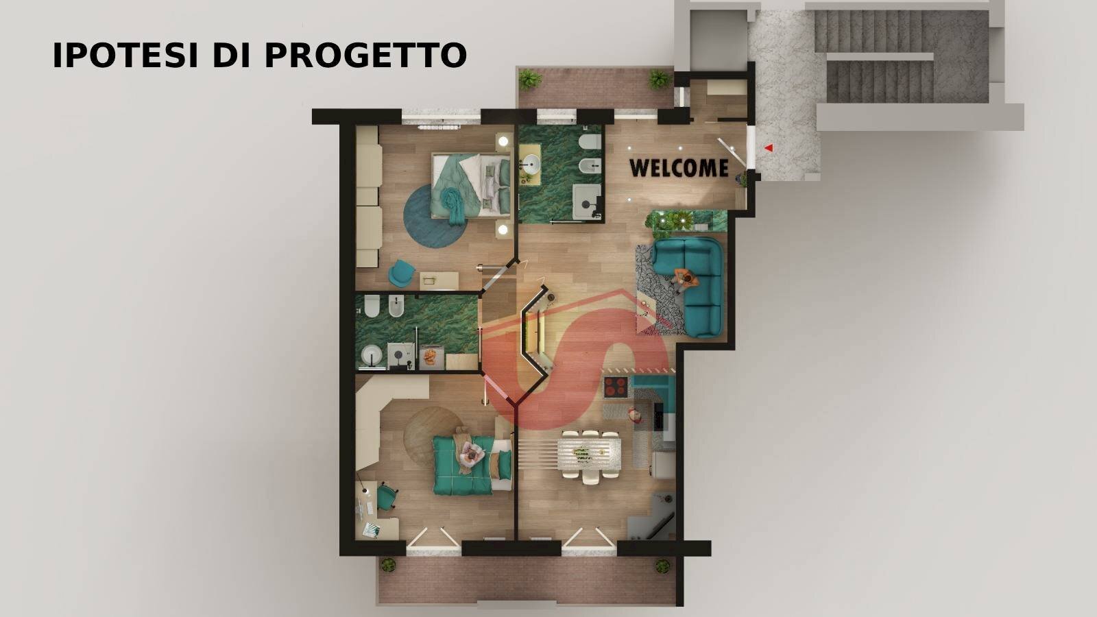 Foto 23 - Three-room apartment Via Cassella, Benevento - floor plans 1