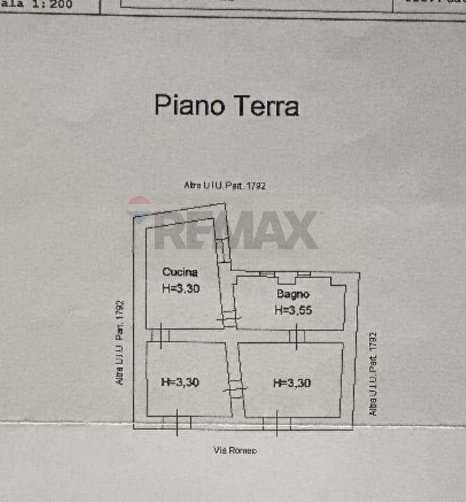 Pianta 2D - Trilocale Via Romeo
 
80, Acireale - planimetria 1