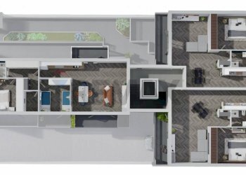 Pianta 3D - Trilocale Via Etnea
 
49, Pedara - foto 5