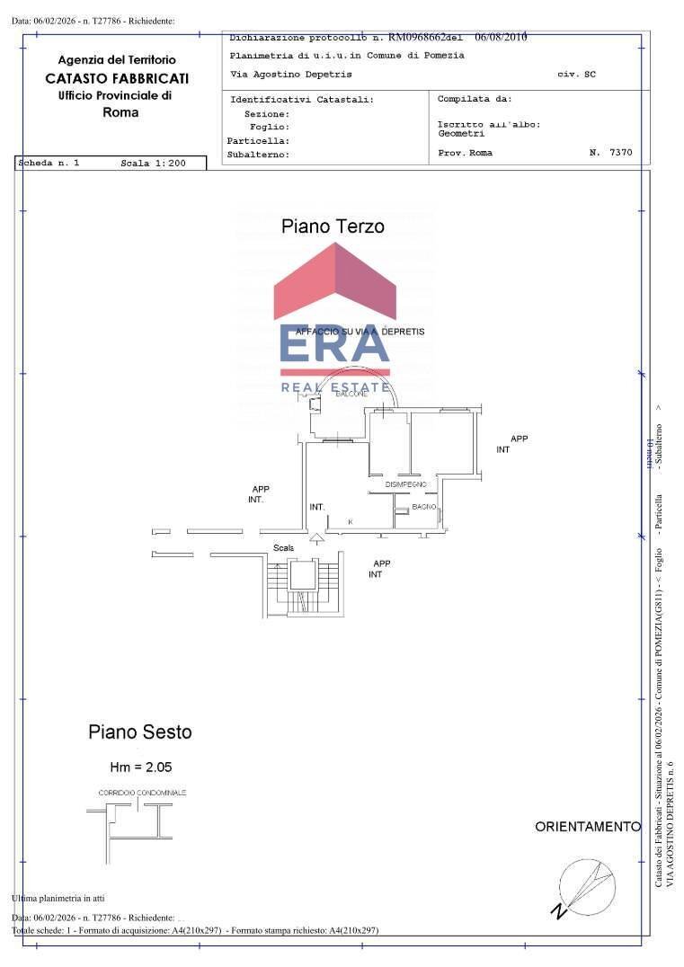 Foto 25 - Trilocale via Agostino Depretis
 
6, Pomezia - planimetria 1