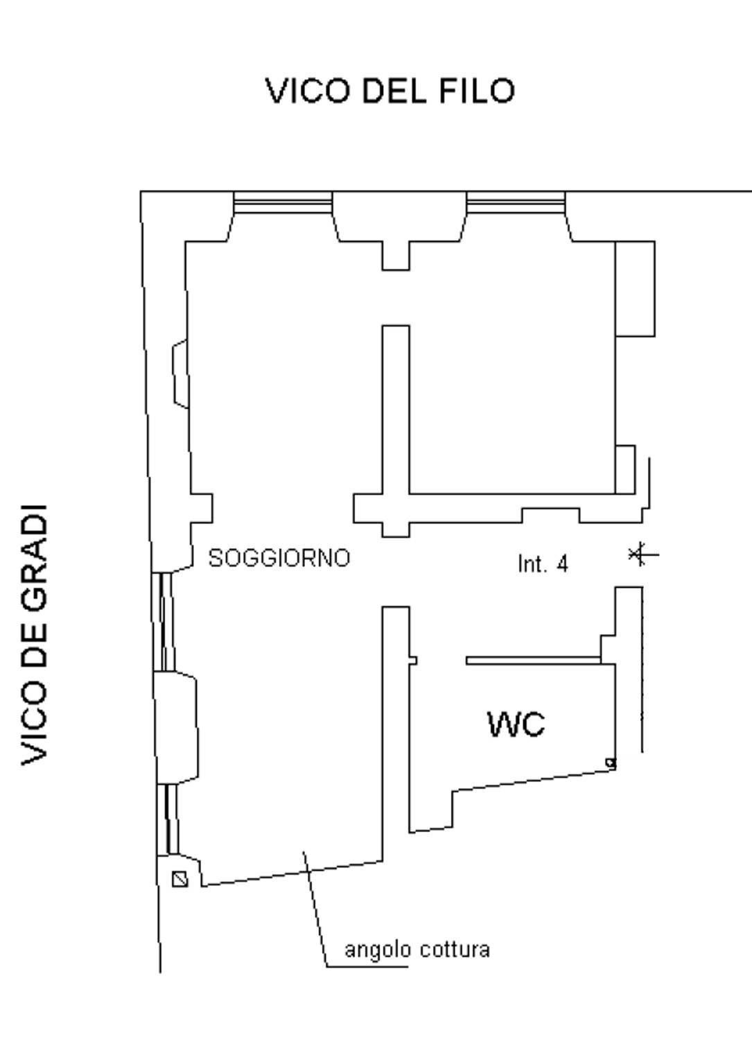 Appartamento vico del Filo, 1, Genova (zona Centro Storico) - planimetria 1