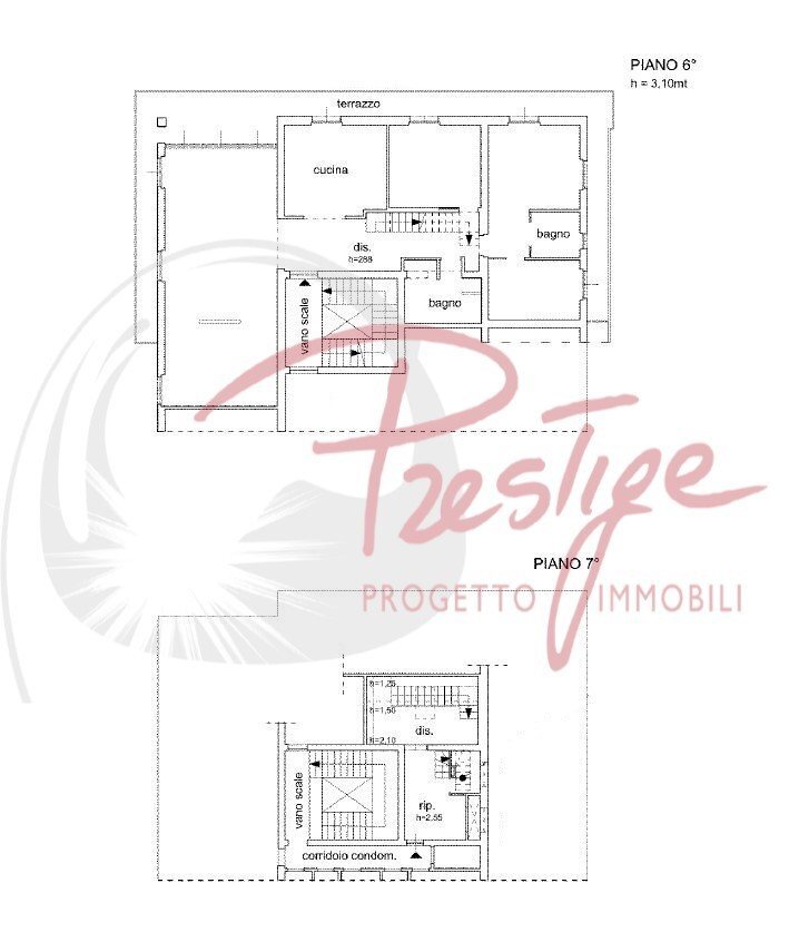 Attico La Spezia (zona Centro Storico) - planimetria 1