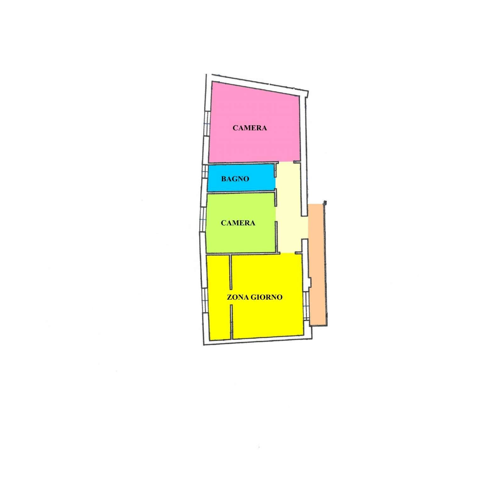 3 locali p1 - Appartamento via Dante Alighieri, Bagnolo Cremasco - planimetria 1