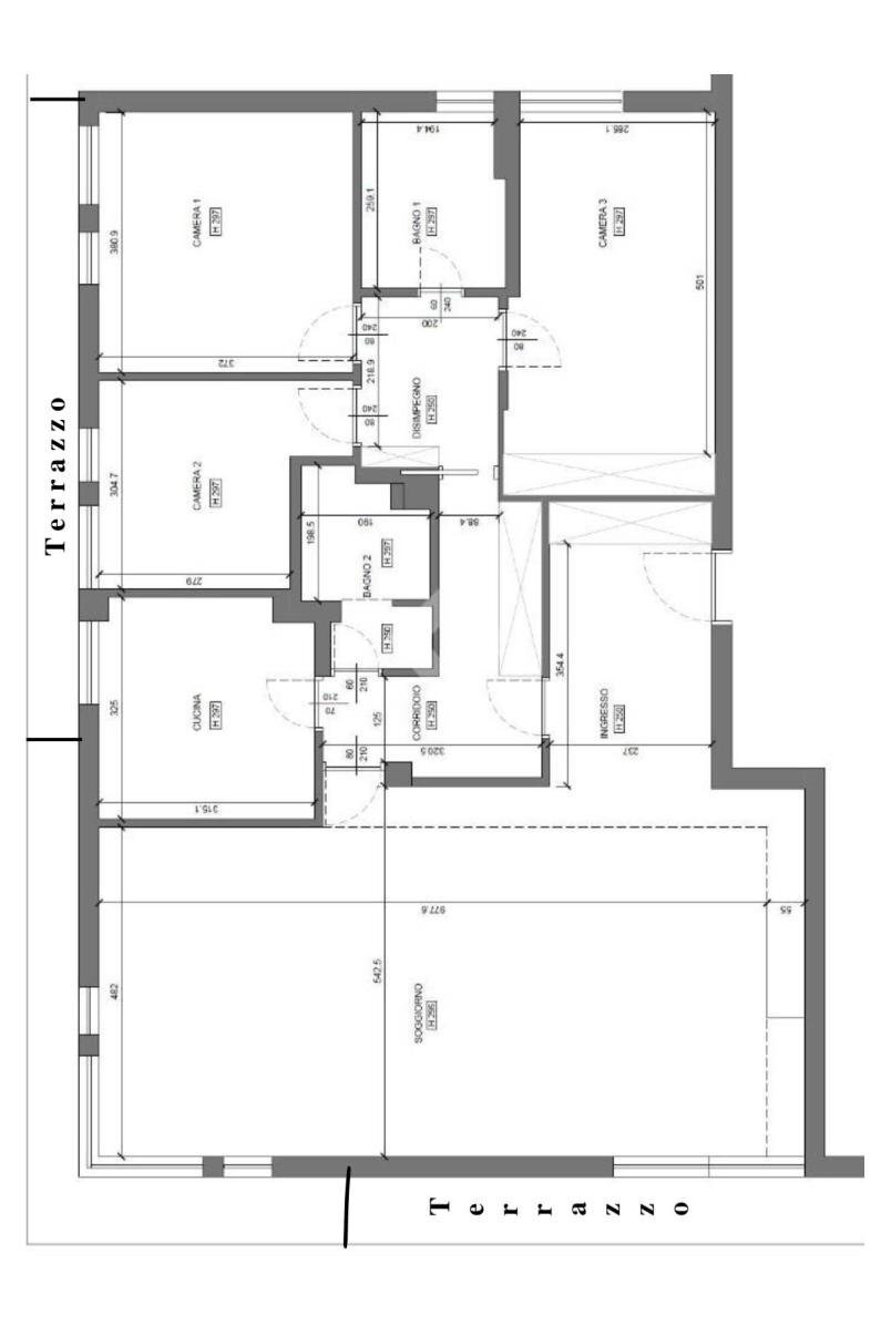 Quadrilocale viale Vittorio Emanuele II, Bergamo - planimetria 1