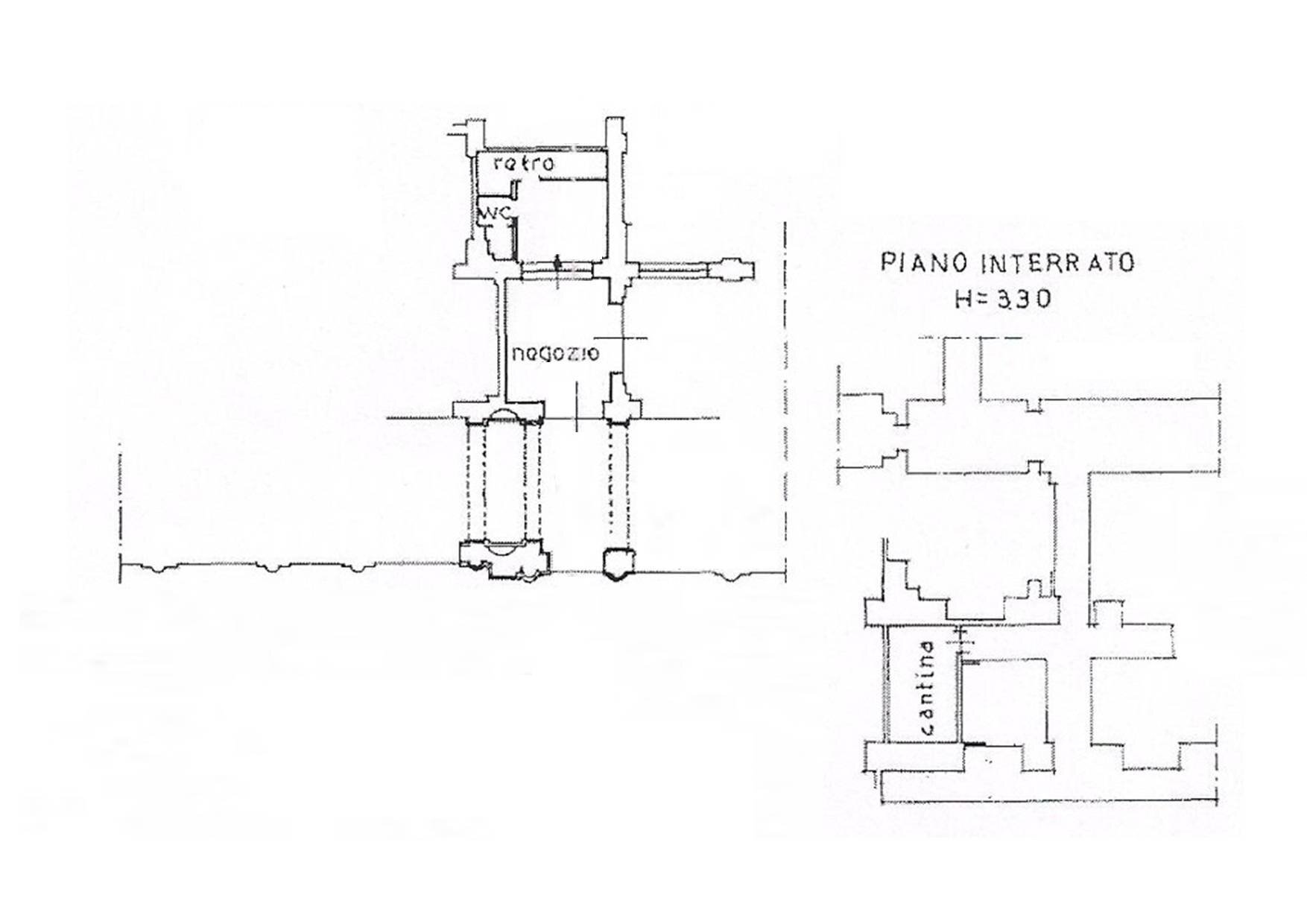Negozio via Ugo Bassi, Bologna (zona Centro Storico) - planimetria 1