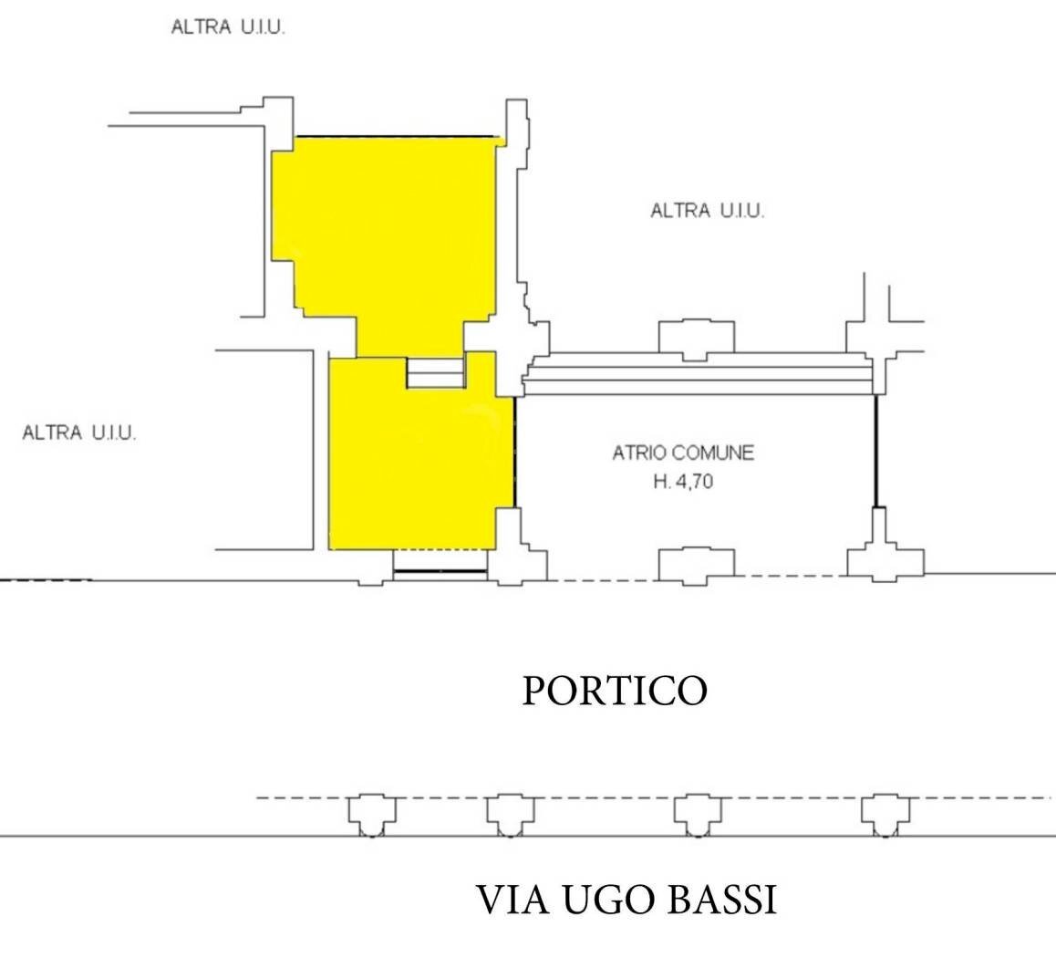 Negozio via Ugo Bassi, Bologna (zona Centro Storico) - planimetria 1