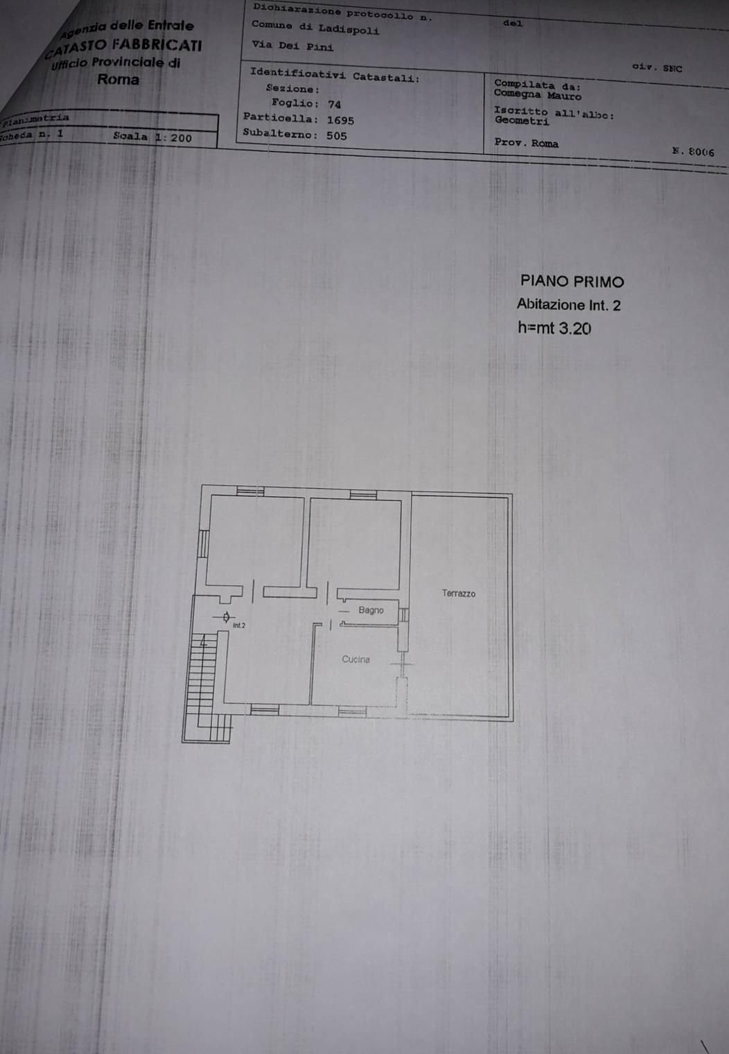 Rustico via dei Faggi, Ladispoli - planimetria 1