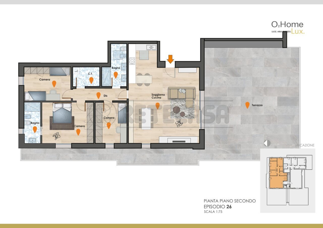 0027.jpg - Attico Via Armando Diaz 2, Bolzano Vicentino - planimetria 1