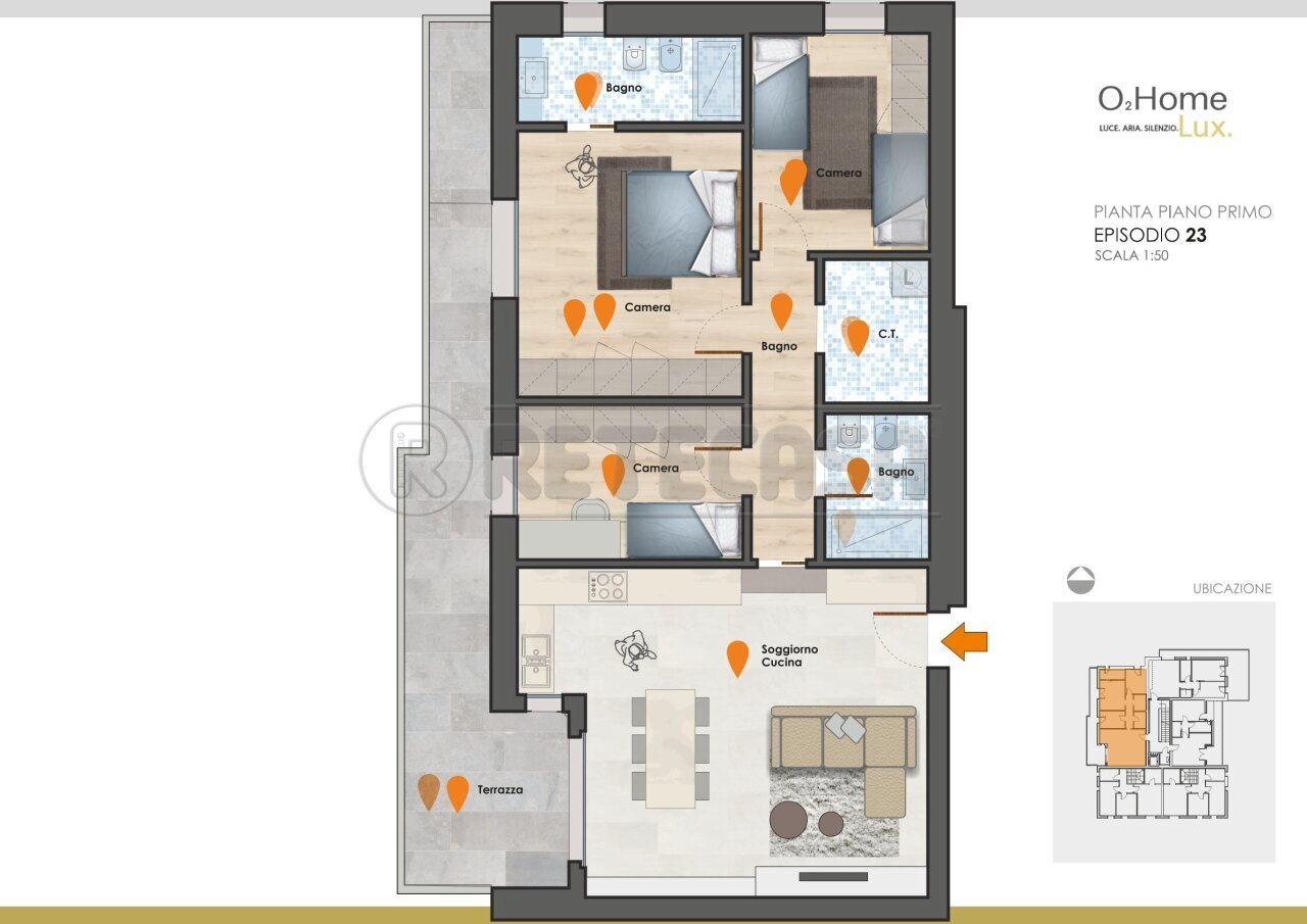 0024.jpg - Appartamento Via Armando Diaz 2, Bolzano Vicentino - planimetria 1