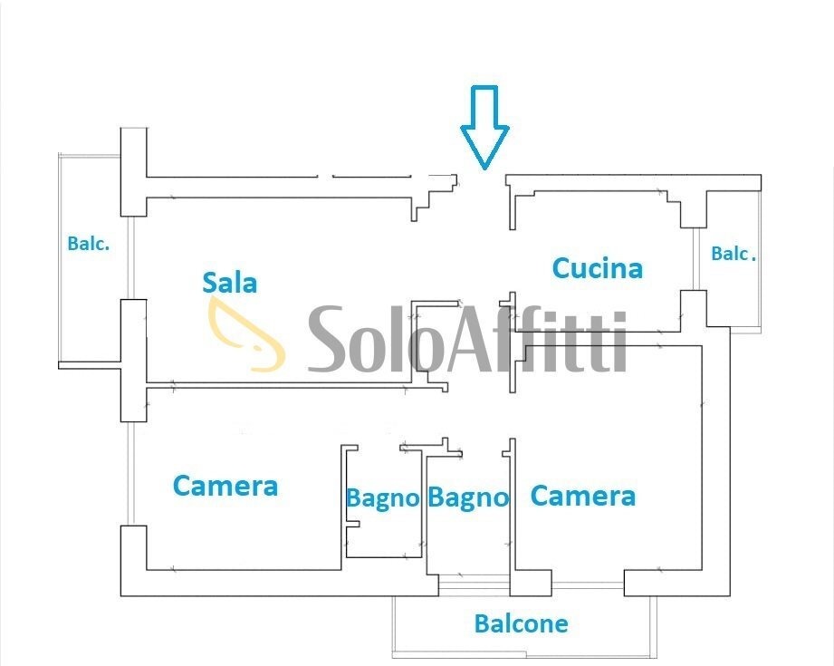 rilievo.jpeg - Trilocale Via Capo Miseno 6, Roma - planimetria 1