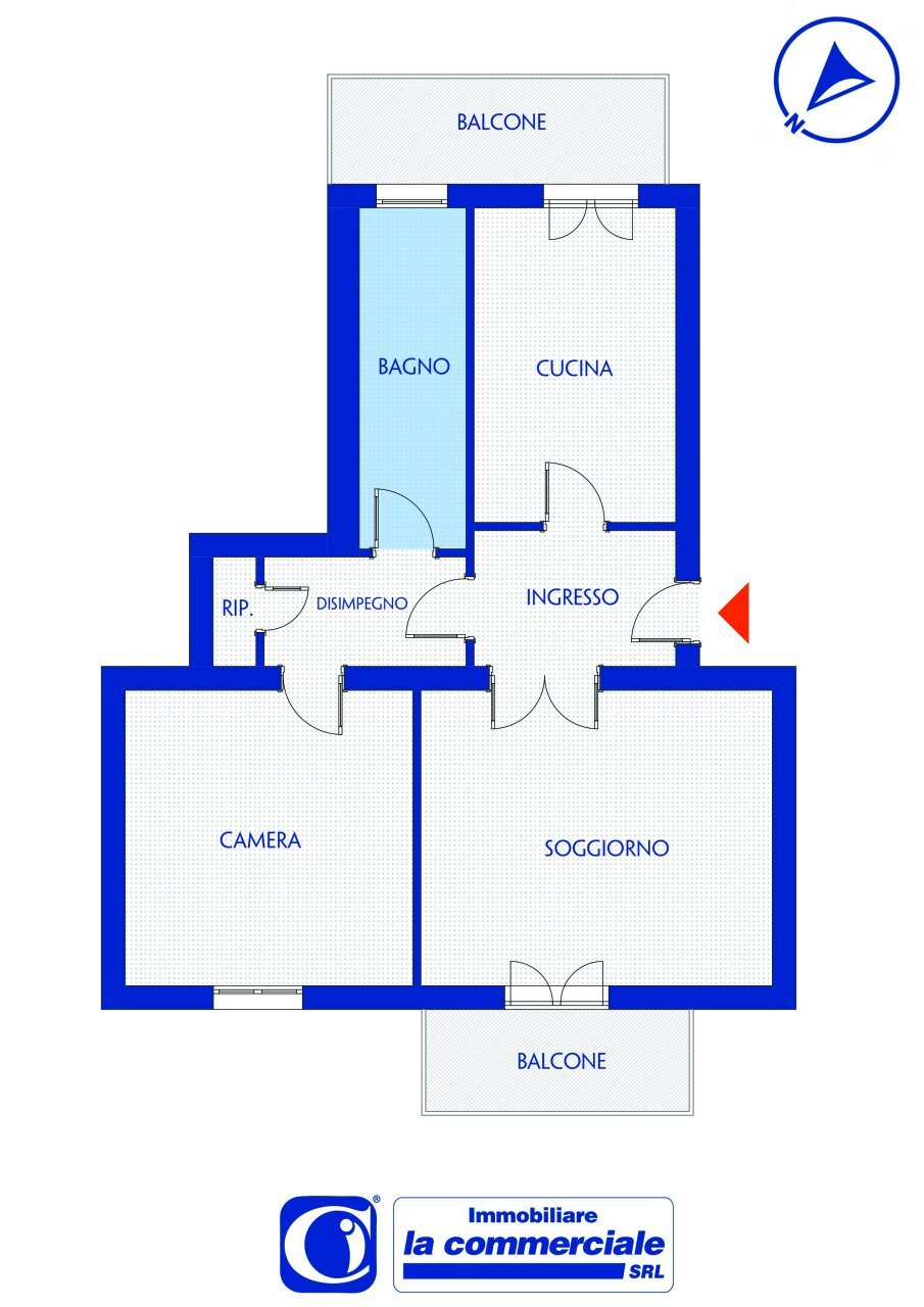 www.la-commerciale.com - Rif. COMCA10 - Three-room apartment Via Paolo Fabbri 10, Castenaso - floor plans 1