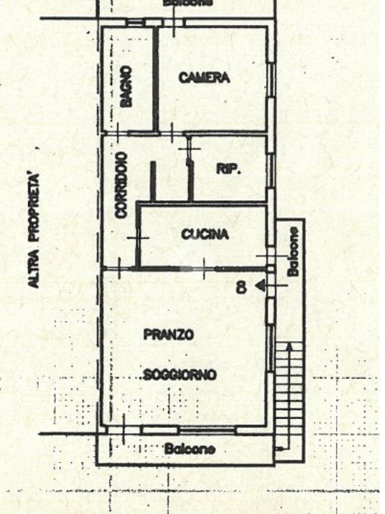 Trilocale Viale Nuoro, Riccione - planimetria 1