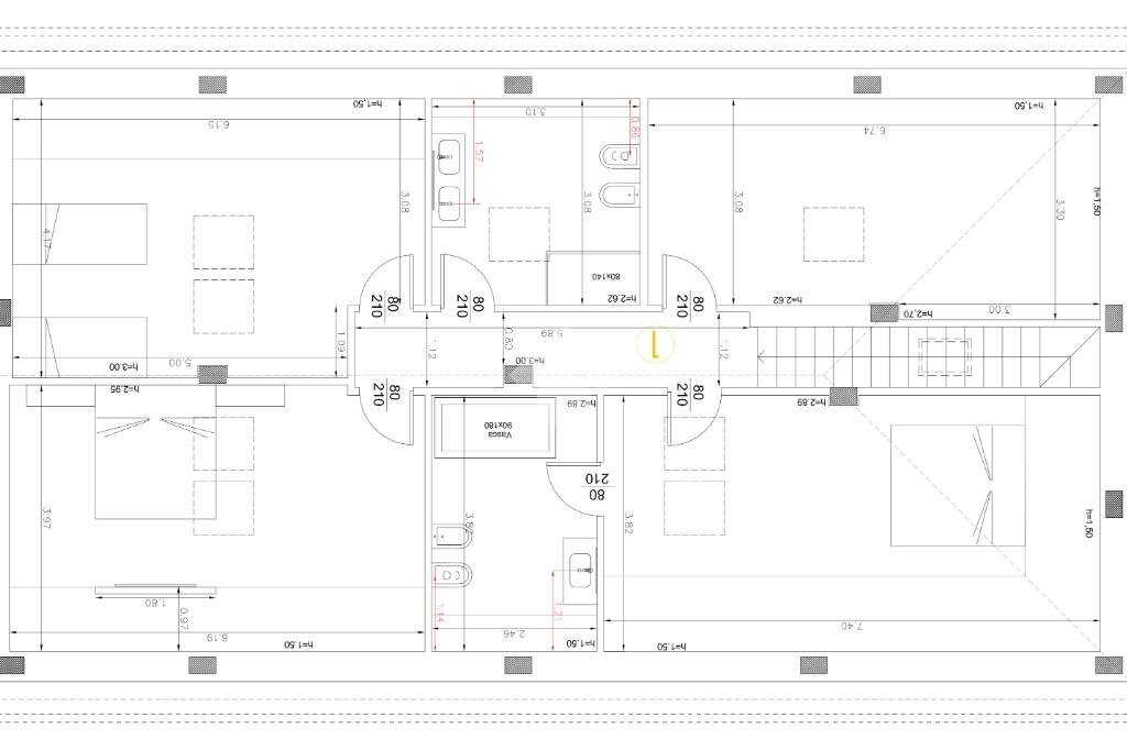 Terraced Villa Via Alessandro Litta Modignani, Milano (neighborhood Bovisasca) - floor plans 1
