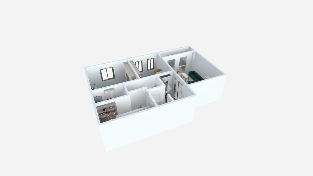 Three-room apartment Via Santa Marcellina, Milano (neighborhood Bicocca) - floor plans 1