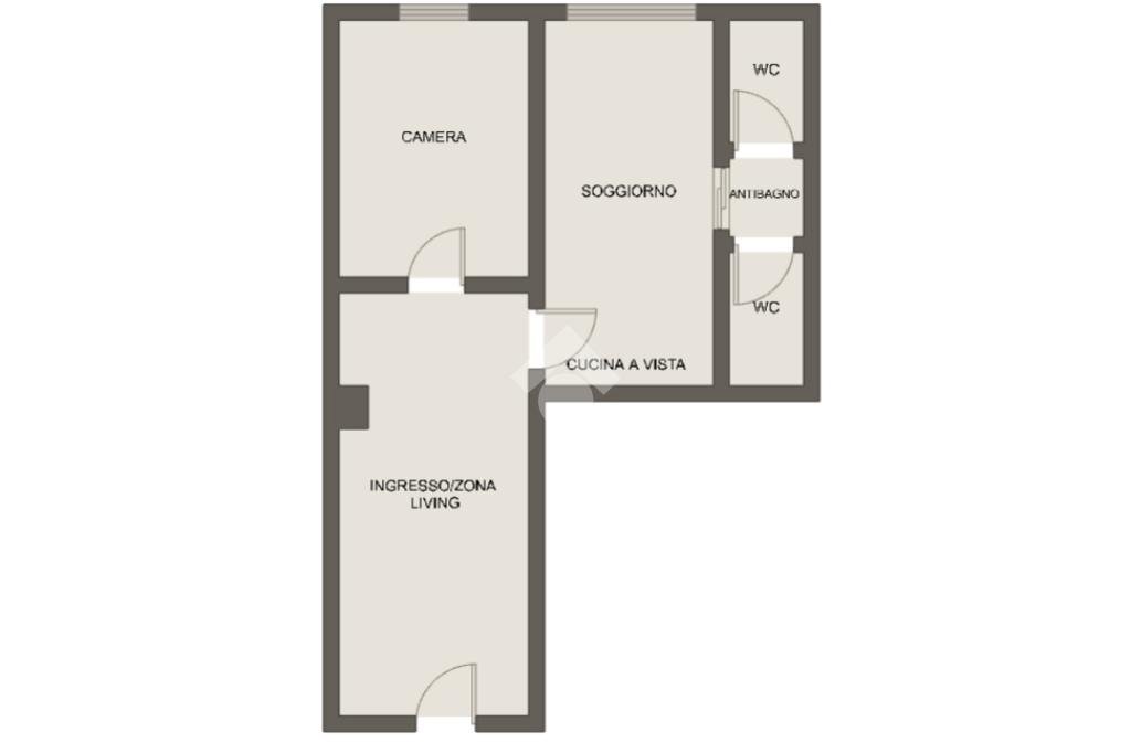 Bilocale Via Giuseppe Pecchio, Milano (zona Città Studi) - planimetria 1