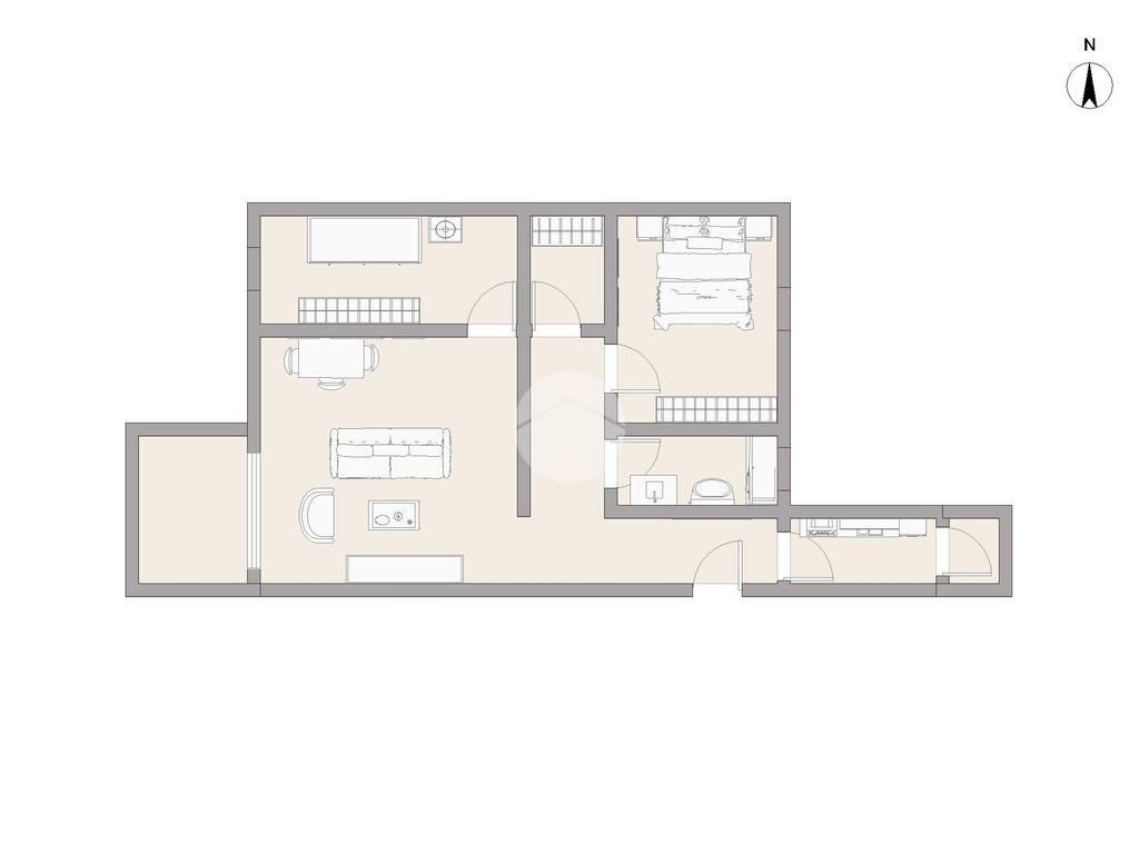 Trilocale Via Paolo Maspero, Milano - planimetria 1