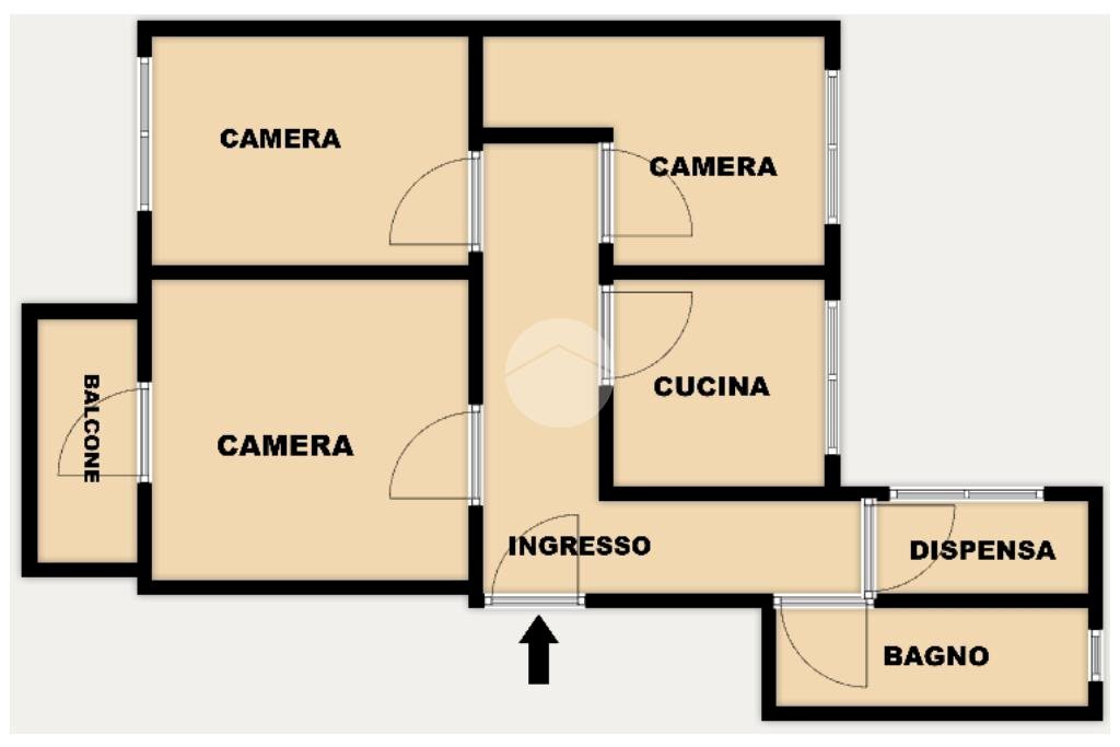 Quadrilocale Via Germano jori, Genova (zona Certosa) - planimetria 1