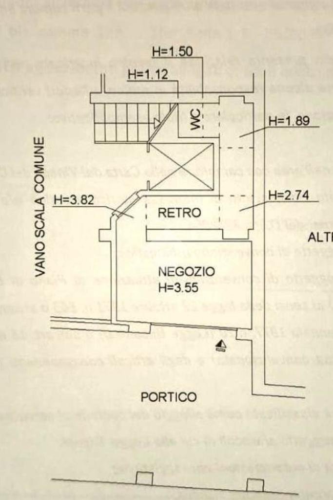 Negozio via san felice, Bologna (zona Centro Storico) - planimetria 1