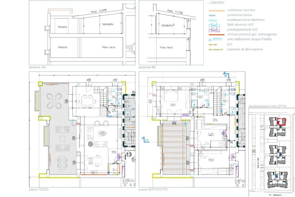 Attico Nuova Costruzione Via Prampolini, Novate Milanese - planimetria 1