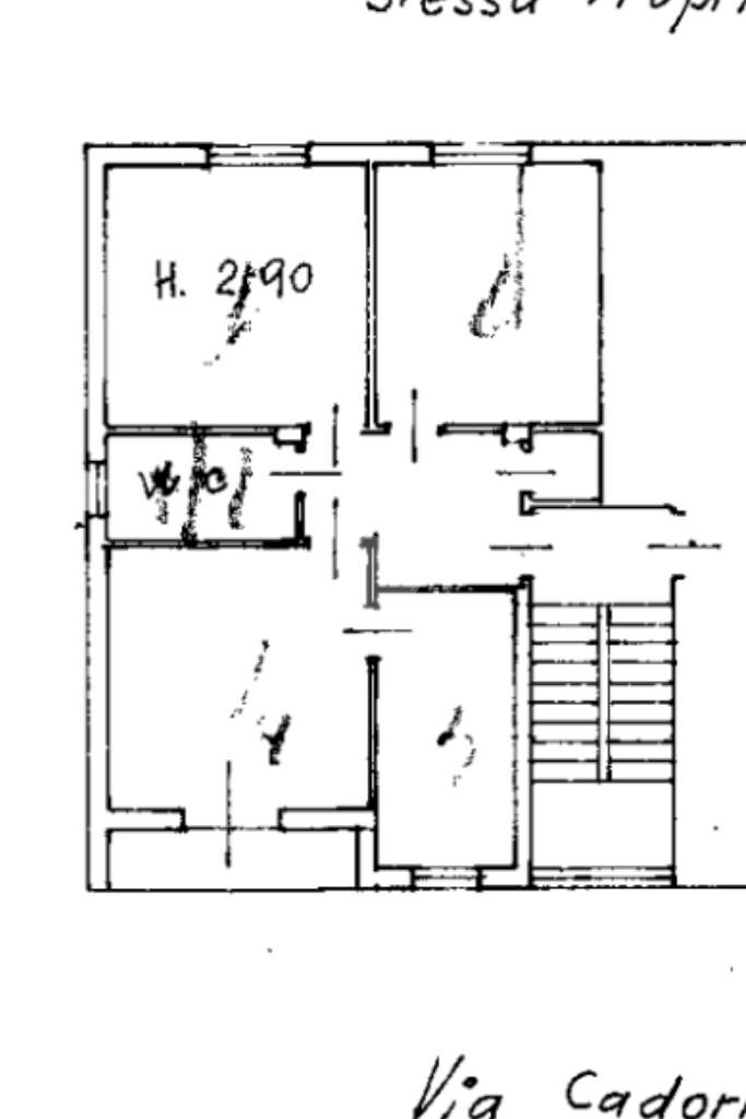Three-room apartment Via L. Cadorna, Cormano - floor plans 1